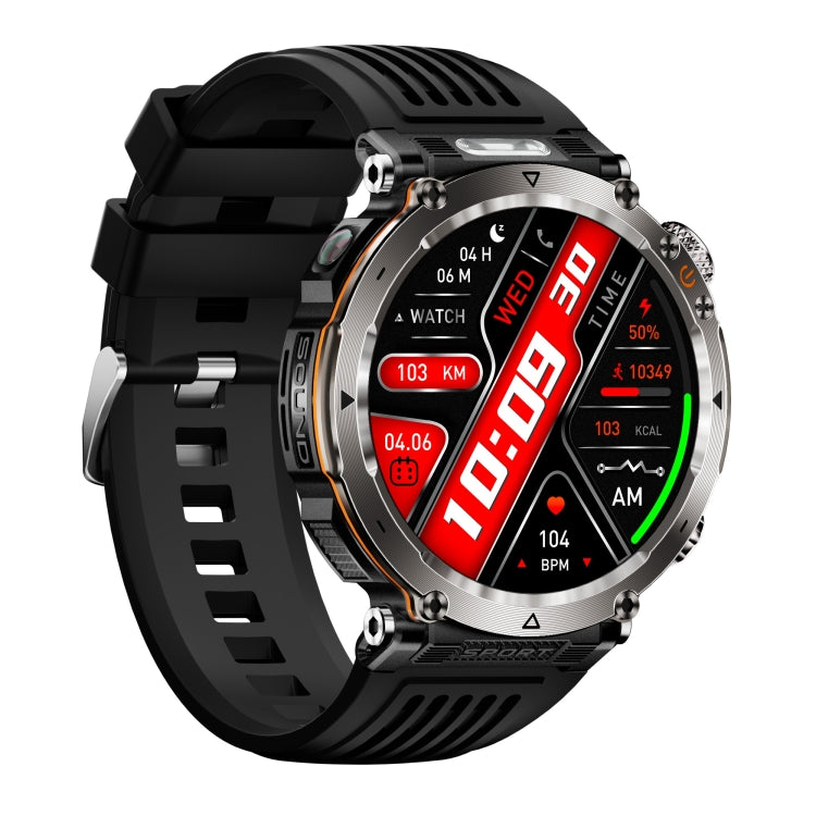HT30 1.7 inch IP68 Waterproof Silicone Band Smart Watch, Support Flashlight / Banknote Detector Light / Compass