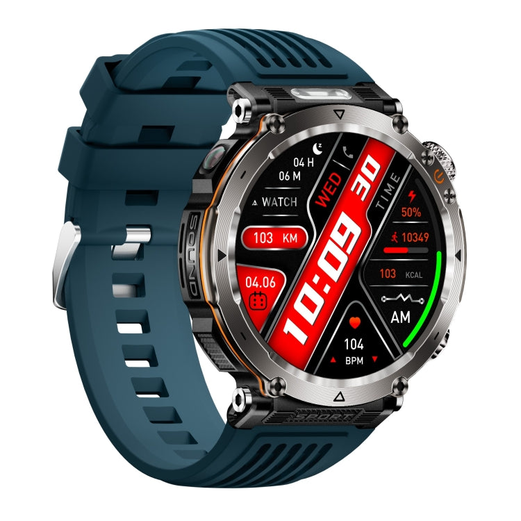HT30 1.7 inch IP68 Waterproof Silicone Band Smart Watch, Support Flashlight / Banknote Detector Light / Compass