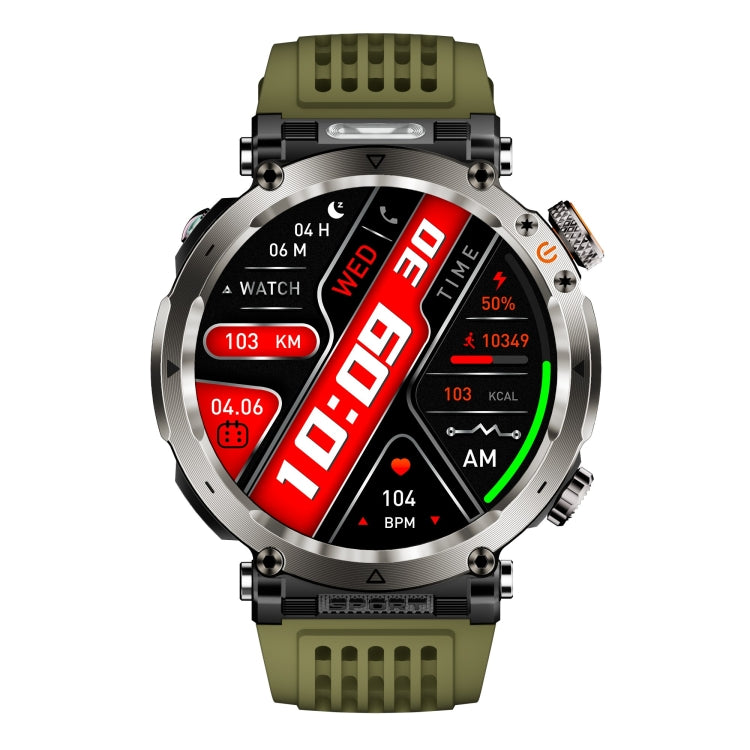 HT30 1.7 inch IP68 Waterproof Silicone Band Smart Watch, Support Flashlight / Banknote Detector Light / Compass