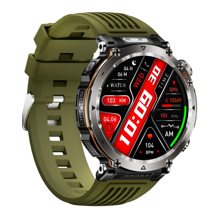 HT30 1.7 inch IP68 Waterproof Silicone Band Smart Watch, Support Flashlight / Banknote Detector Light / Compass