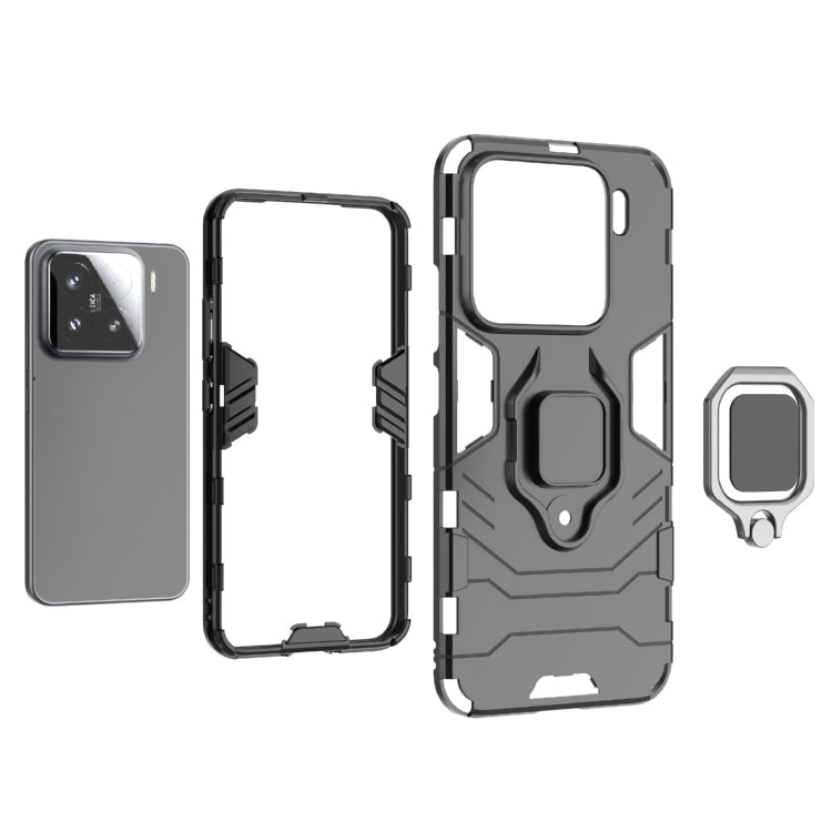 For Xiaomi 15 Shockproof PC + TPU Holder Phone Case