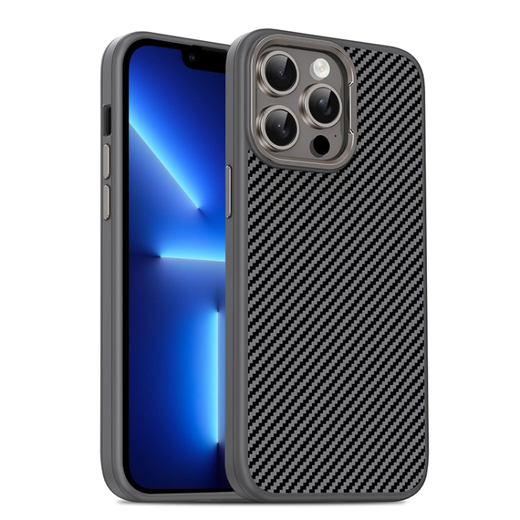 For iPhone 13 Pro Carbon Fiber Textured Oil Spray MagSafe Magnetic Phone Case