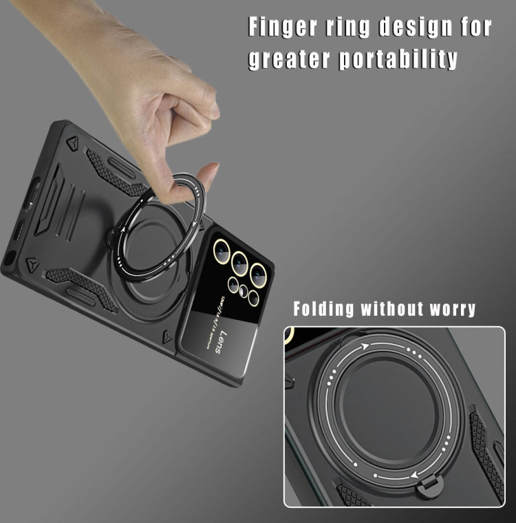 For Samsung Galaxy S25 Ultra 5G Large Window MagSafe Holder Phone Case