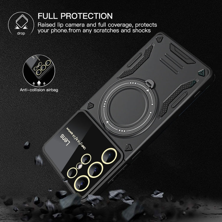 For Samsung Galaxy S24 Ultra 5G Large Window MagSafe Holder Phone Case