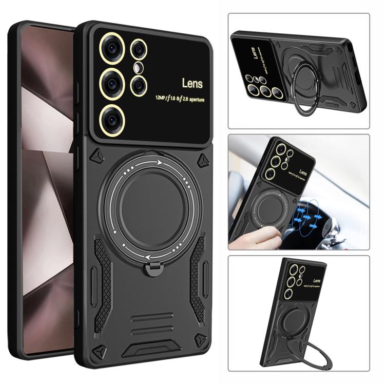 For Samsung Galaxy S26 Ultra 5G Large Window MagSafe Holder Phone Case