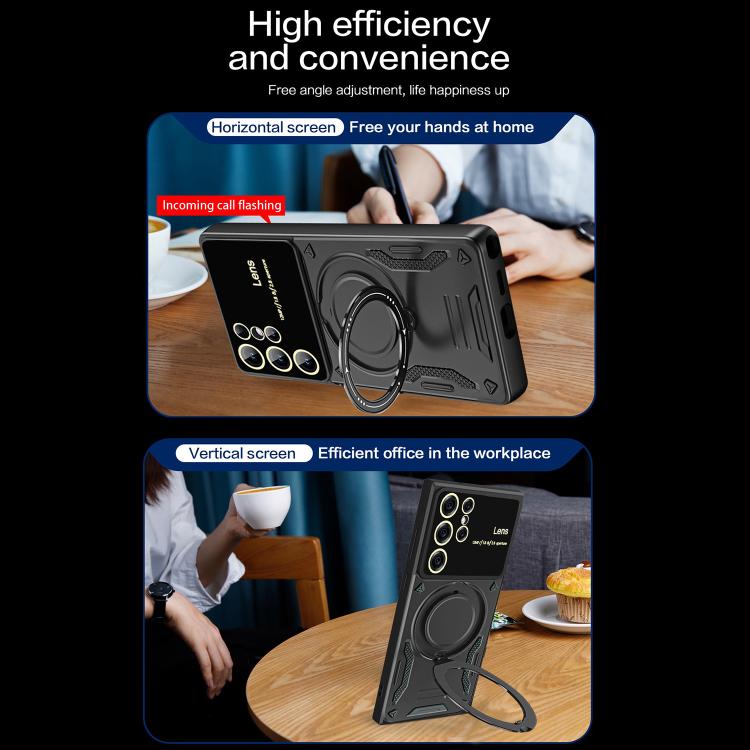 For Samsung Galaxy S26 Ultra 5G Large Window MagSafe Holder Phone Case