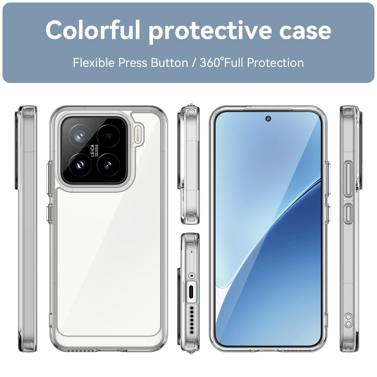 For Xiaomi 15 Colorful Series Acrylic Hybrid TPU Phone Case