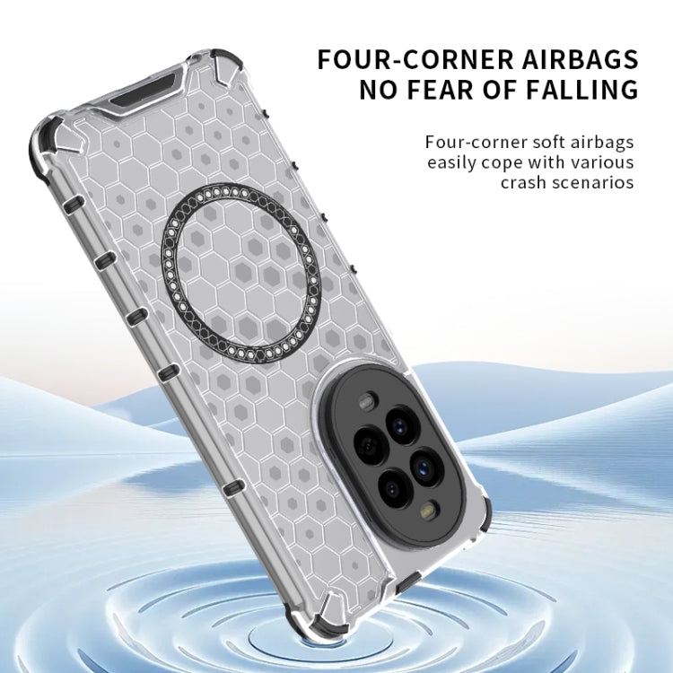 For Huawei nova 13 Pro 5G Honeycomb Magnetic Ring Shockproof Phone Case