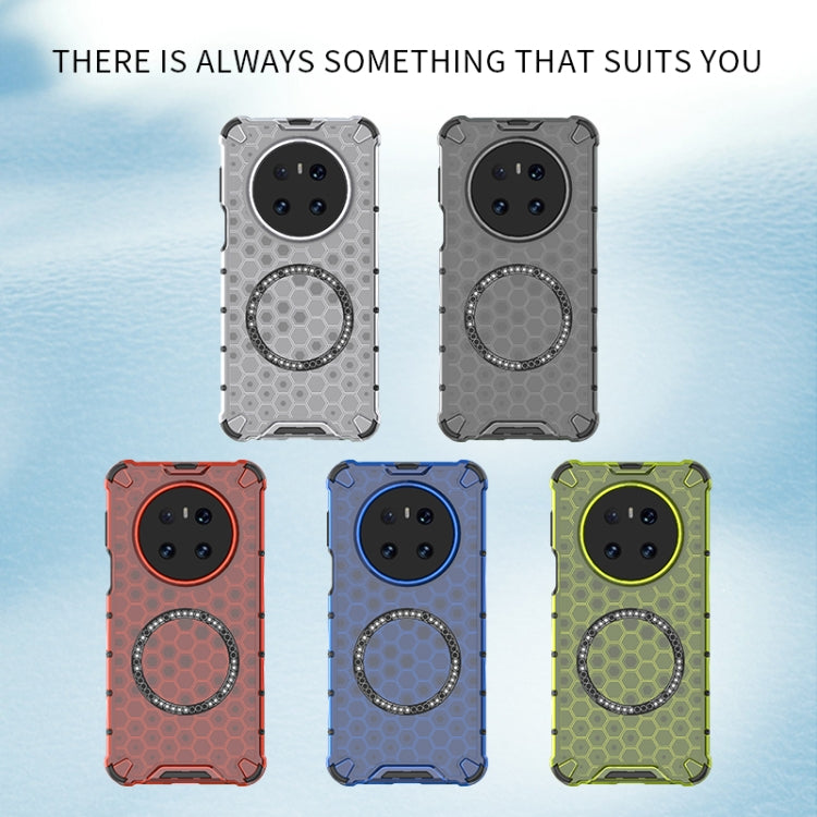 For Huawei Mate 70 Honeycomb Magnetic Ring Shockproof Phone Case