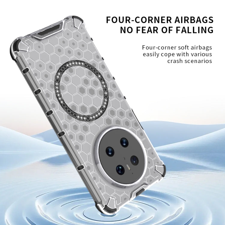 For Huawei Mate 70 Pro / 70 Pro+ Honeycomb Magnetic Ring Shockproof Phone Case