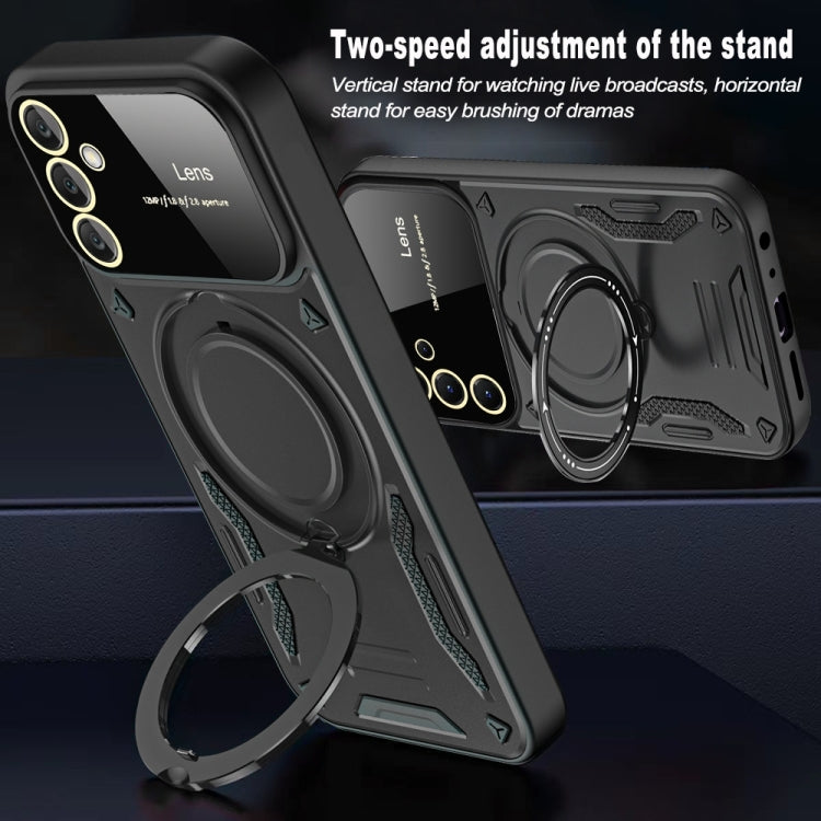 For Samsung Galaxy A25 5G Global Large Window MagSafe Holder Phone Case