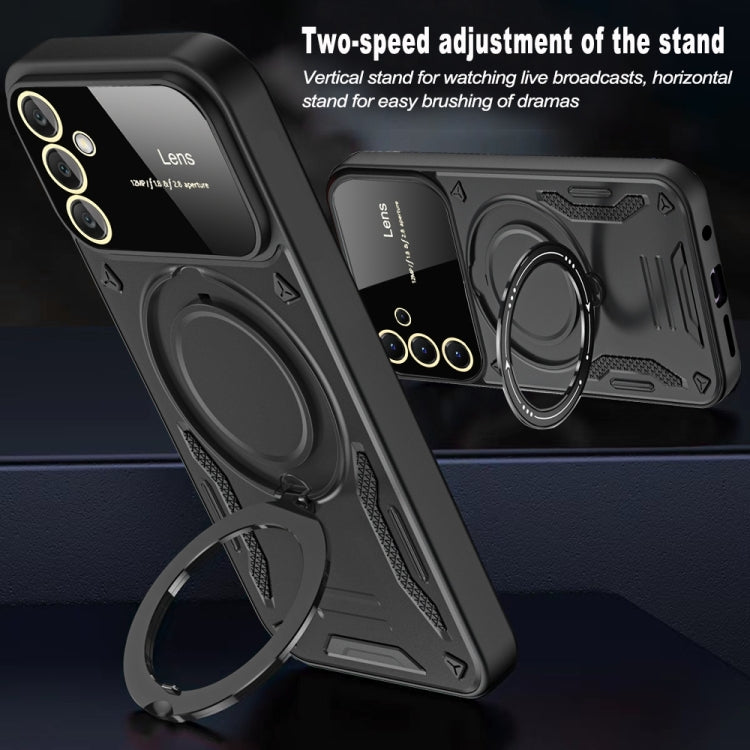 For Samsung Galaxy A35 5G Large Window MagSafe Holder Phone Case