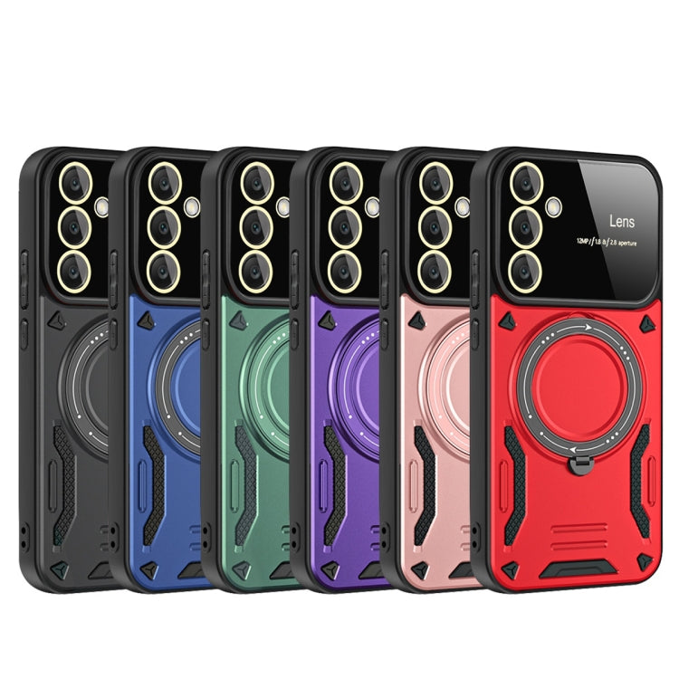 For Samsung Galaxy A35 5G Large Window MagSafe Holder Phone Case