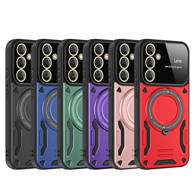 For Samsung Galaxy A55 5G Large Window MagSafe Holder Phone Case