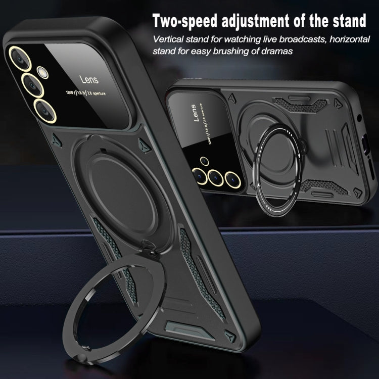 For Samsung Galaxy A55 5G Large Window MagSafe Holder Phone Case