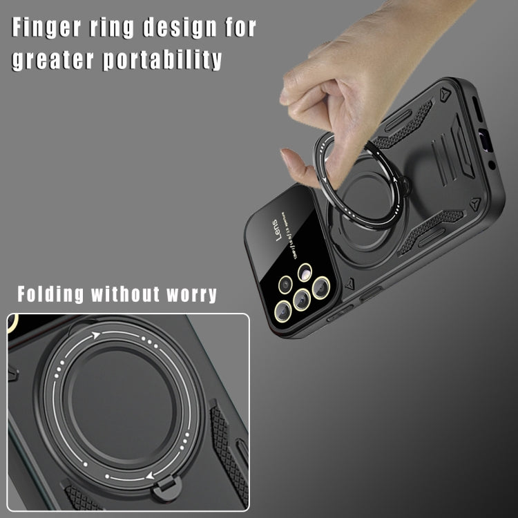 For Samsung Galaxy A13 Large Window MagSafe Holder Phone Case