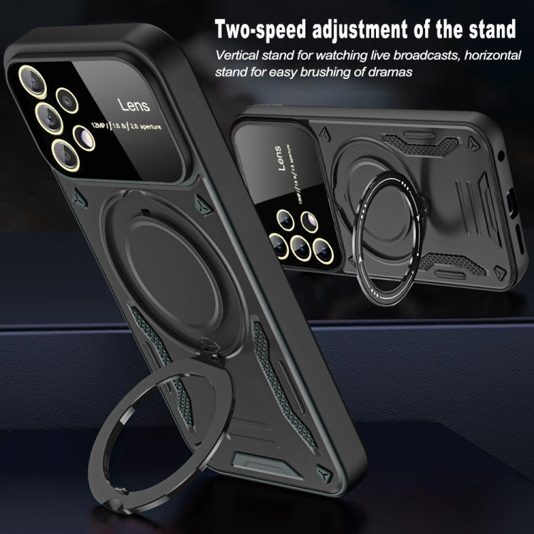 For Samsung Galaxy A13 Large Window MagSafe Holder Phone Case