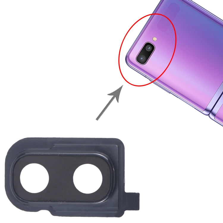 For Samsung Galaxy Z Flip SM-F700F 10pcs Rear Camera Lens Cover - Black