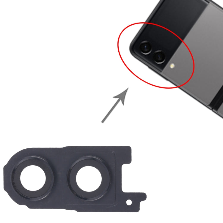 For Samsung Galaxy Z Flip3 5G SM-F711BF 10pcs Rear Camera Lens Cover - Black
