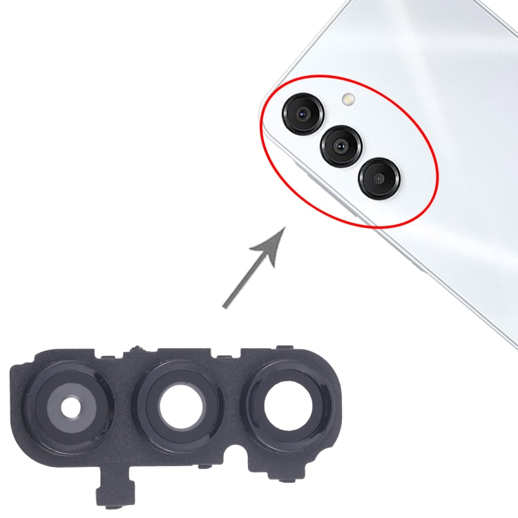 For Samsung Galaxy A16 5G SM-A166B 10pcs Rear Camera Lens Cover - Black