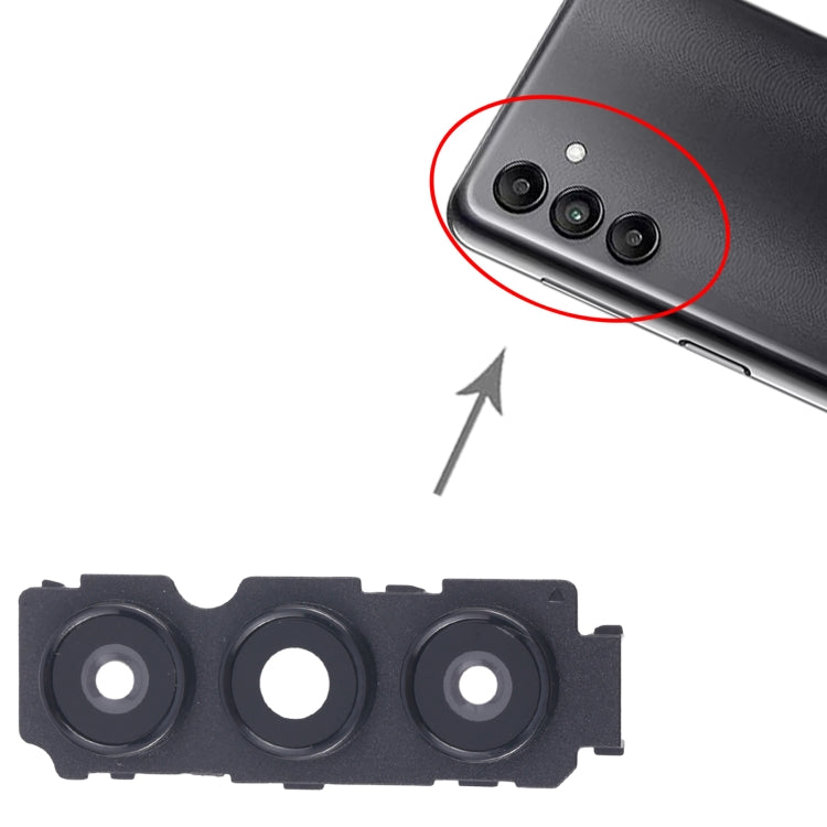 For Samsung Galaxy A04s SM-A047F 10pcs Rear Camera Lens Cover - Black