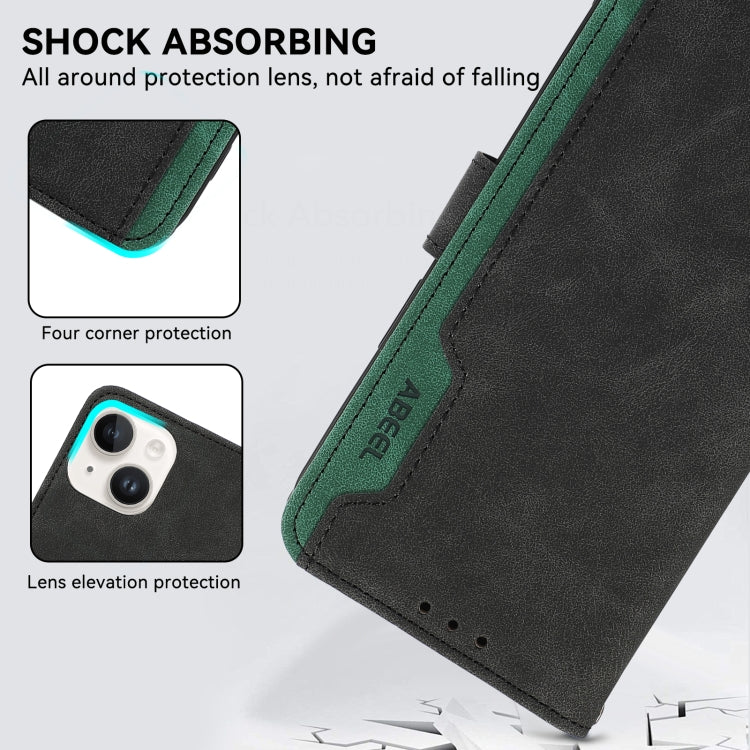 For Google Pixel 9a ABEEL Color Block Magnetic RFID Leather Phone Case