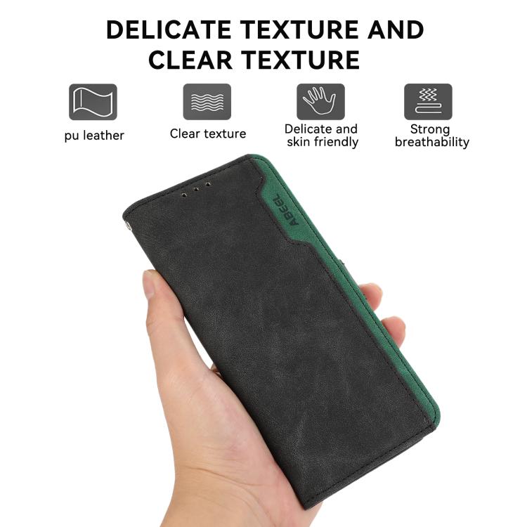 For Google Pixel 10a ABEEL Color Block Magnetic RFID Leather Phone Case