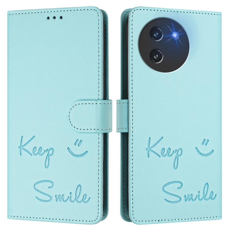 For Doogee Note 59 / Note 59 Pro Smile Embossing RFID Leather Phone Case