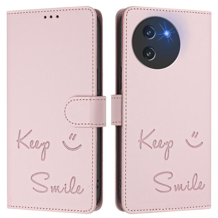 For Doogee Note 59 / Note 59 Pro Smile Embossing RFID Leather Phone Case