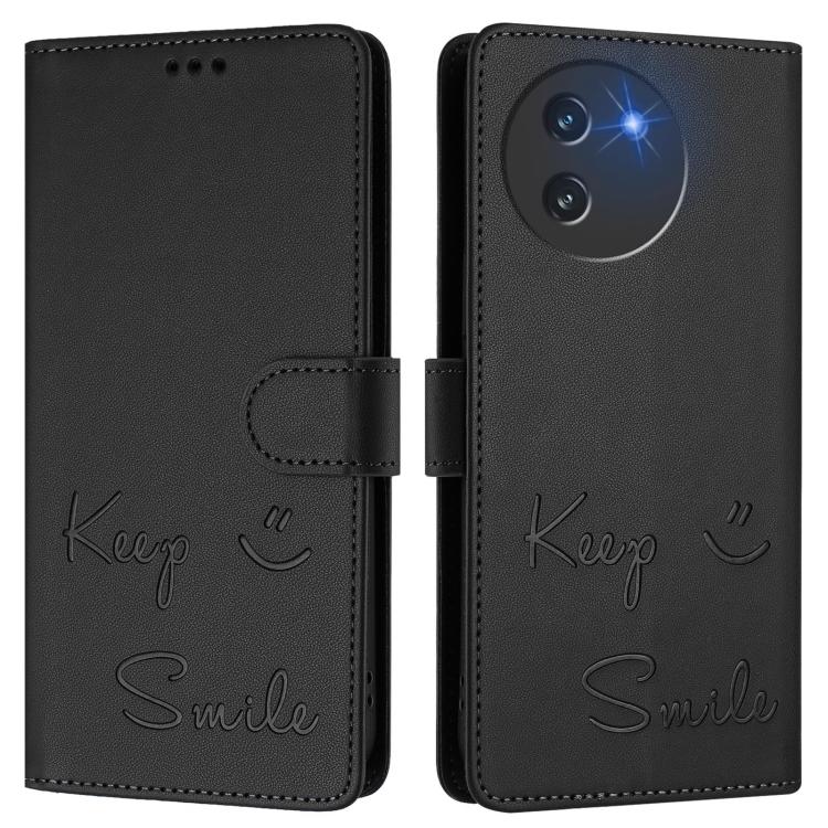 For Doogee Note 59 / Note 59 Pro Smile Embossing RFID Leather Phone Case