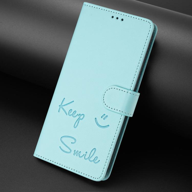 For Doogee N60 Pro Smile Embossing RFID Leather Phone Case