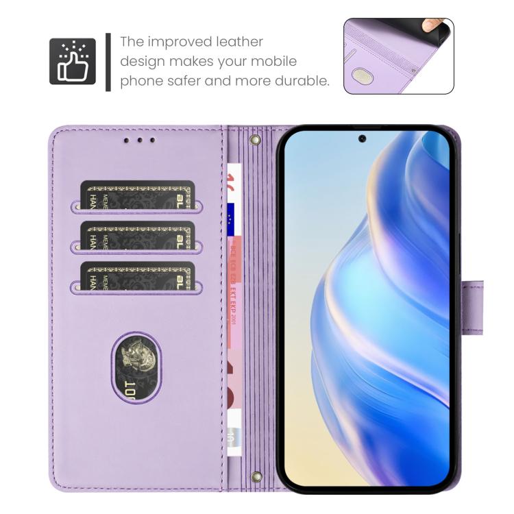 For Doogee N60 Pro Smile Embossing RFID Leather Phone Case
