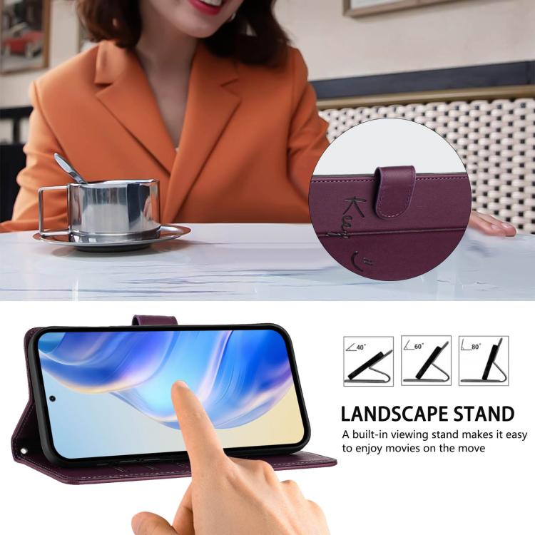 For Doogee N60 Pro Smile Embossing RFID Leather Phone Case