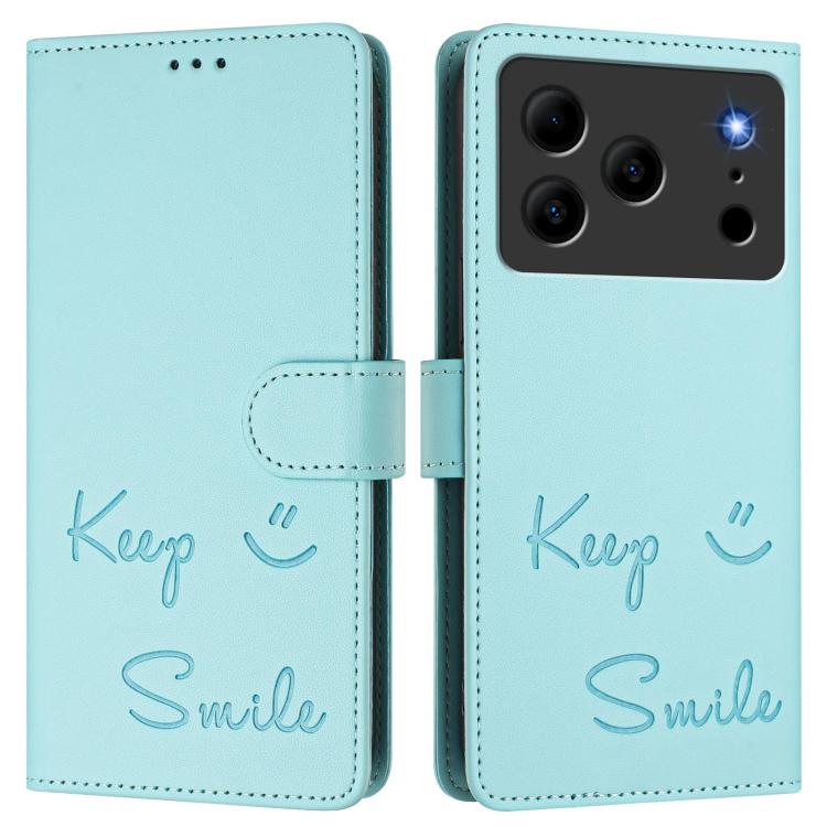 For Doogee Note 56 / Note 56 Pro Smile Embossing RFID Leather Phone Case