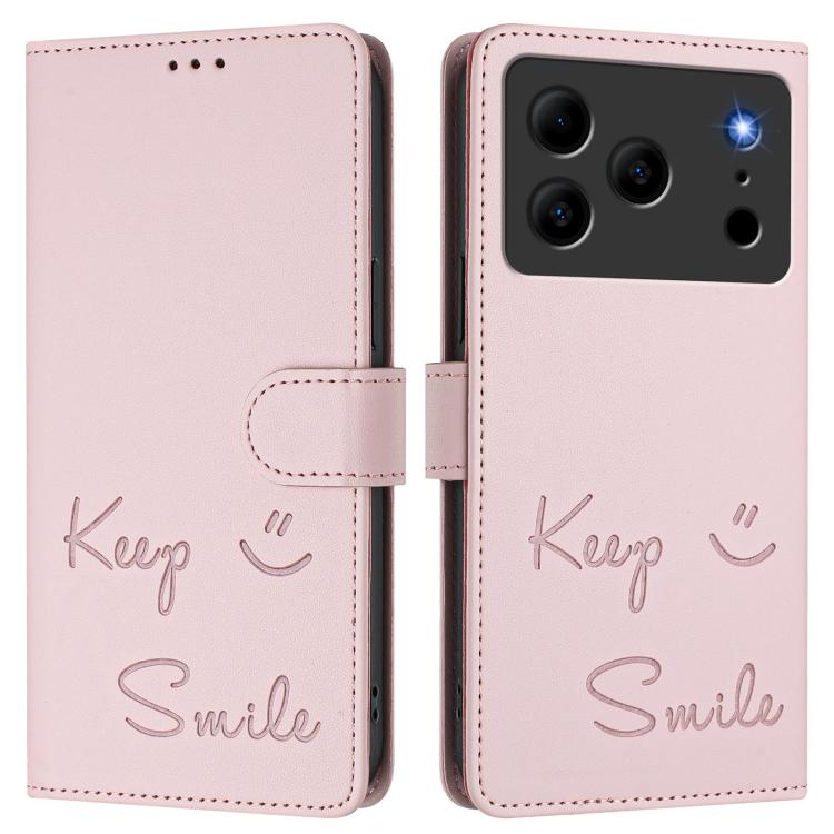 For Doogee Note 56 / Note 56 Pro Smile Embossing RFID Leather Phone Case
