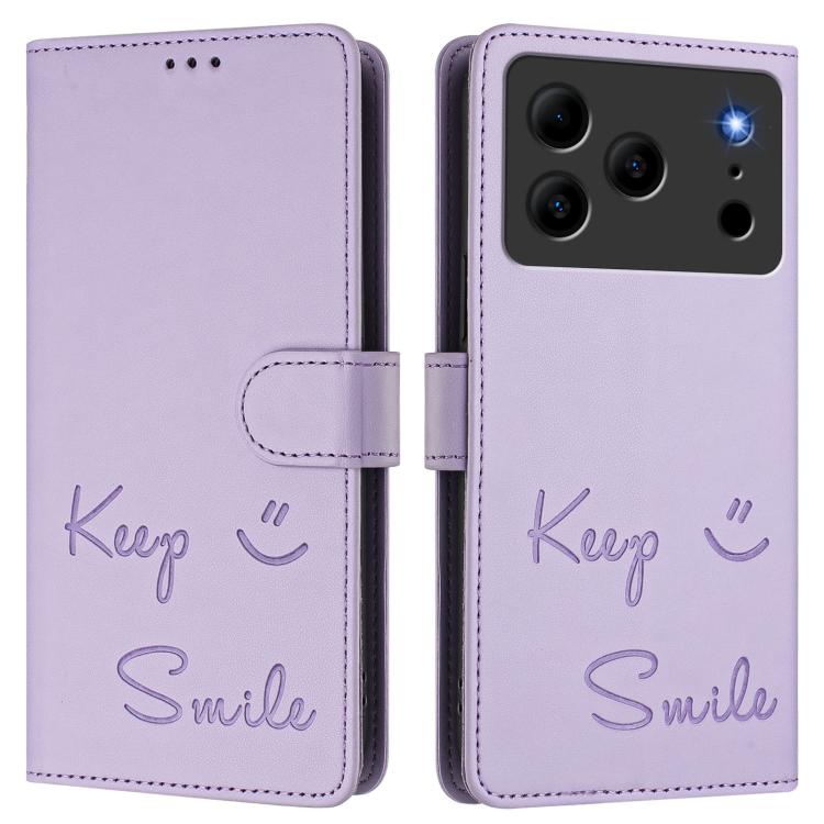 For Doogee Note 56 / Note 56 Pro Smile Embossing RFID Leather Phone Case