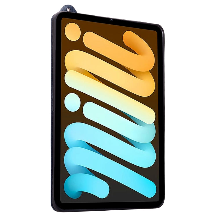 For iPad mini 6 / mini 2024 TPU Leather Back Tablet Case with Wristband