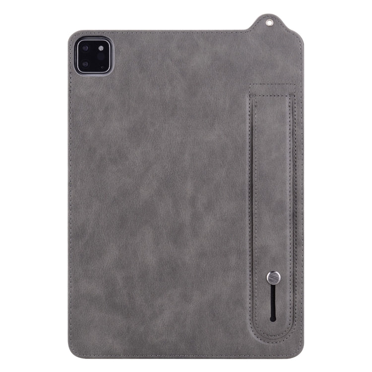 For iPad Pro 11 2025 / 2024 TPU Leather Back Tablet Case with Wristband