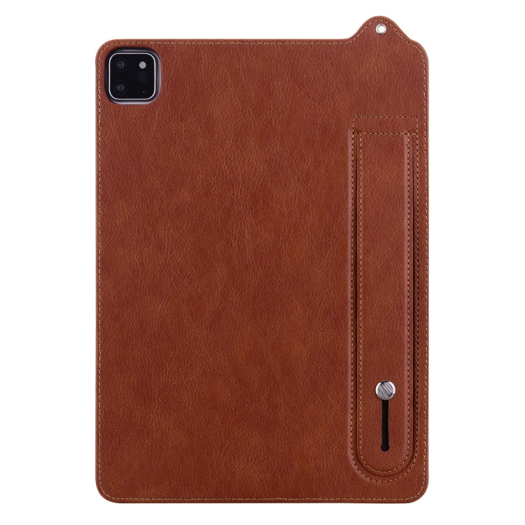 For iPad Pro 11 2025 / 2024 TPU Leather Back Tablet Case with Wristband