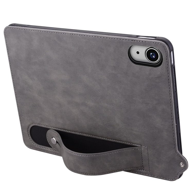 For iPad 2025 / 2022 TPU Leather Back Tablet Case with Wristband