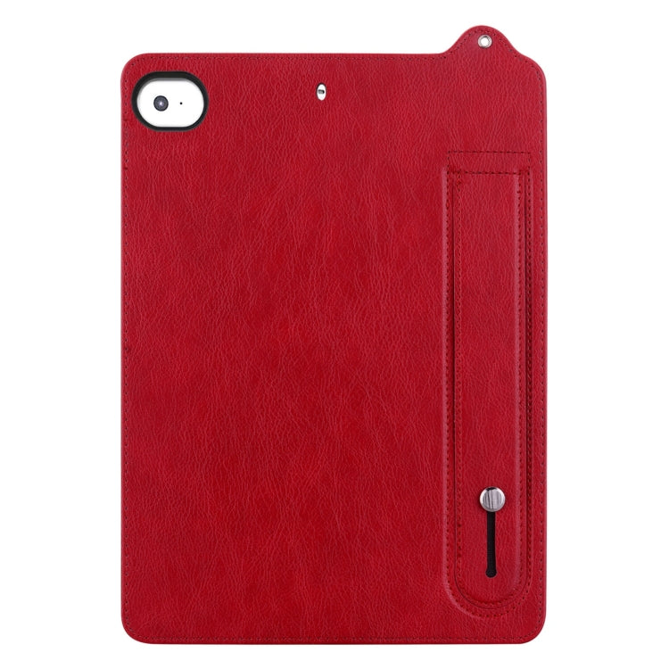 For iPad mini 5 / 4 / 3 / 2 / 1 TPU Leather Back Tablet Case with Wristband