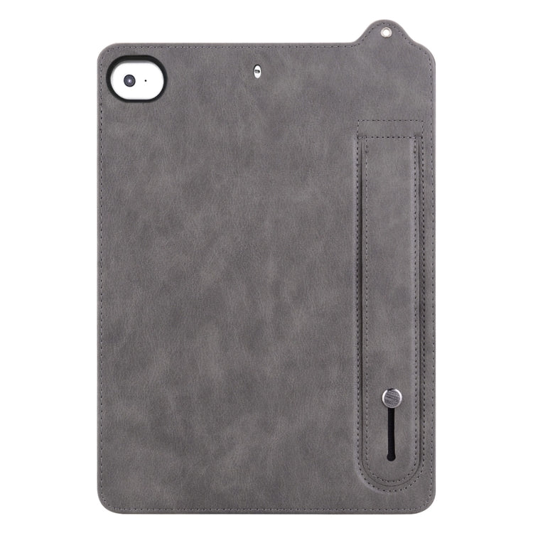 For iPad mini 5 / 4 / 3 / 2 / 1 TPU Leather Back Tablet Case with Wristband