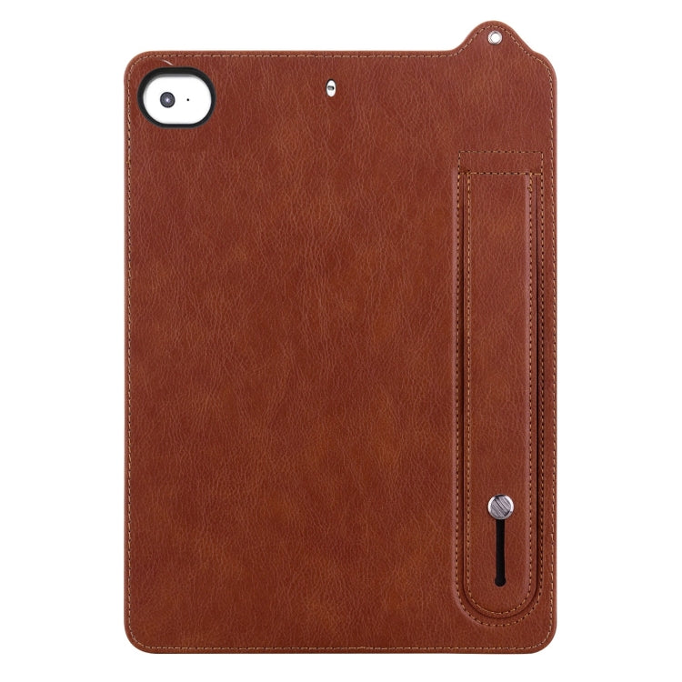 For iPad mini 5 / 4 / 3 / 2 / 1 TPU Leather Back Tablet Case with Wristband