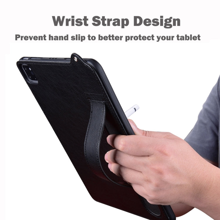 For iPad mini 5 / 4 / 3 / 2 / 1 TPU Leather Back Tablet Case with Wristband
