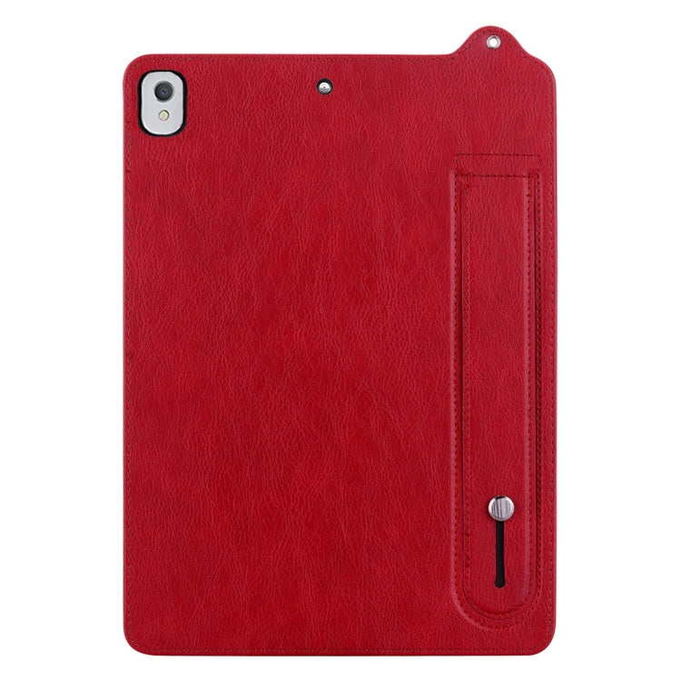 For iPad Pro 9.7 / 9.7 2018 / 2017 TPU Leather Back Tablet Case with Wristband