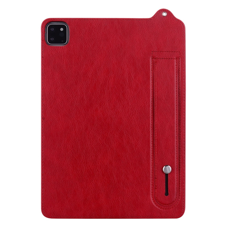 For iPad Air 13 2026 / 2025 / 2024 TPU Leather Back Tablet Case with Wristband