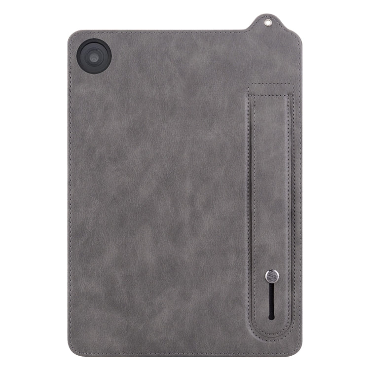 For Amazon Fire HD 8 2018 / 2017 TPU Leather Back Tablet Case with Wristband