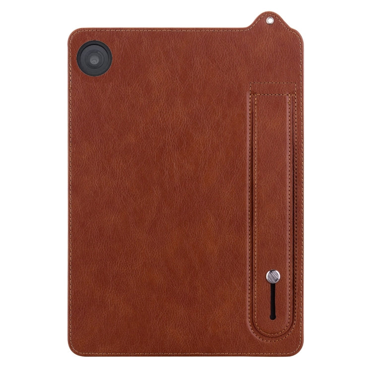 For Amazon Fire HD 8 2018 / 2017 TPU Leather Back Tablet Case with Wristband