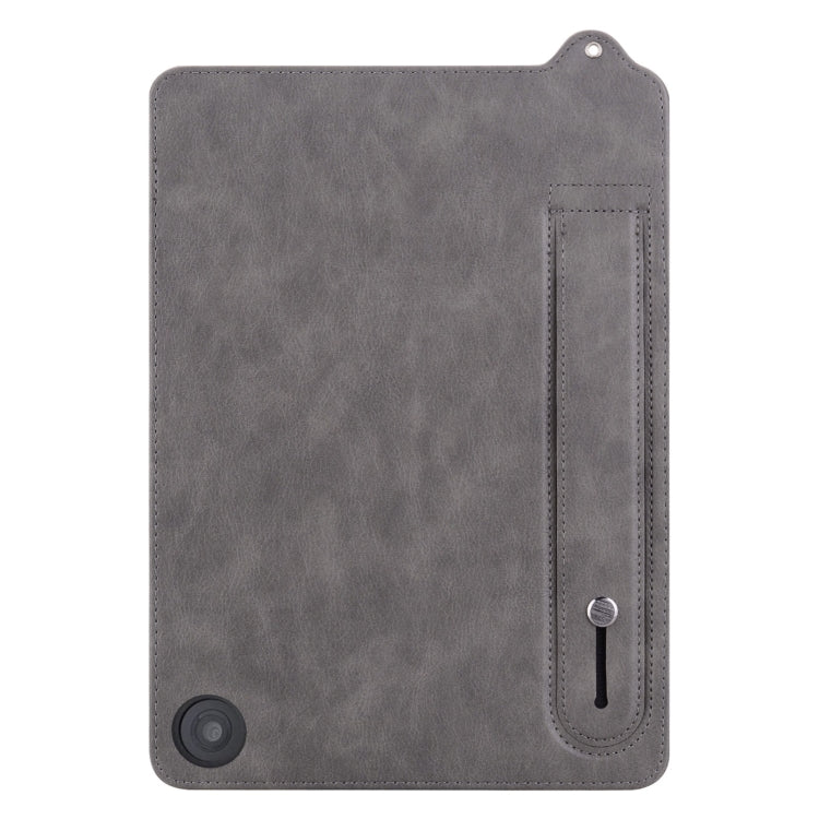 For Amazon Kindle Fire HD10 / HD10 Plus TPU Leather Back Tablet Case with Wristband