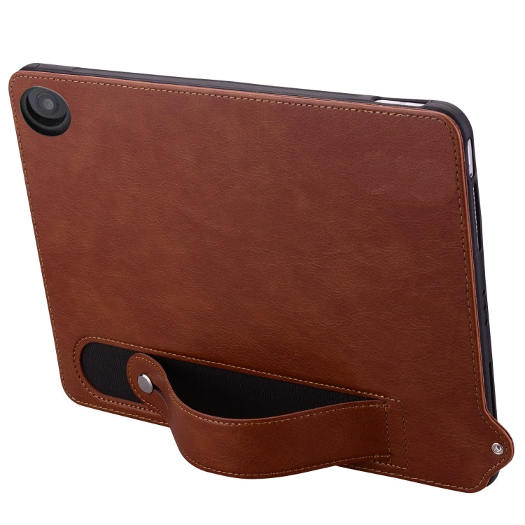 For Amazon Kindle Fire HD10 / HD10 Plus TPU Leather Back Tablet Case with Wristband